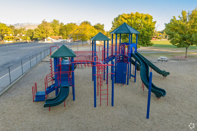 Garfield Elementary School has a colorful playground.