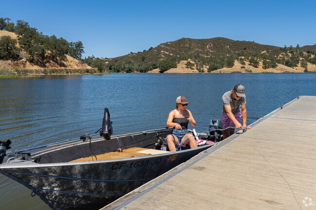 A Garden Farms couple sets out to go fishing at Santa Margarita Lake nearby.