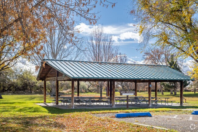 Wendell City Park’s pavilion hosts Dairy Days and other community events.
