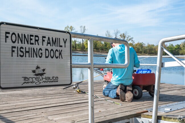 Collett Park residents can cast their line from the Fonner Family Fishing Dock.