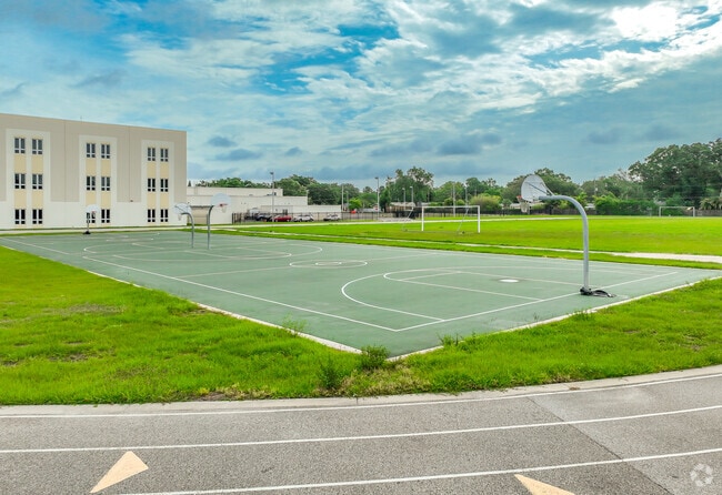 Lake Como School Has A Basball Diamond, Basketball Courts And Soccer Field.