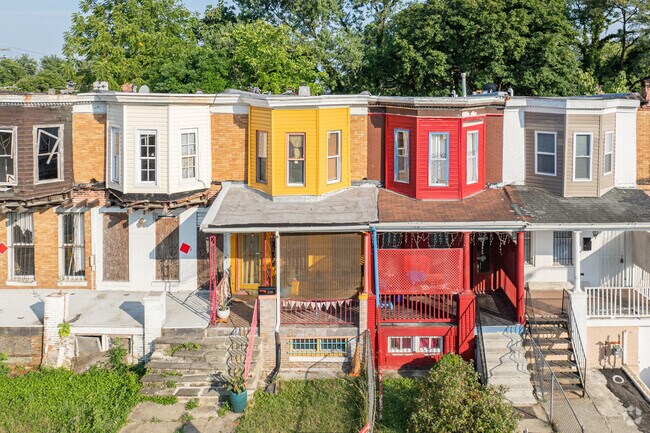 Rowhomes in need of a total renovation can be found next to homes that have been kept up.