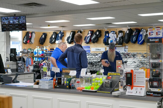 J and M Golf Shop in St. John is the only place to buy golf equipment in the area.