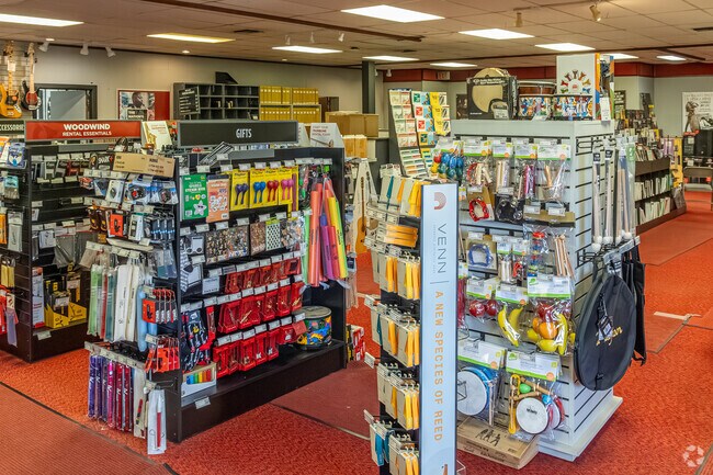 Music & Arts carries instruments and accessories for most instruments.