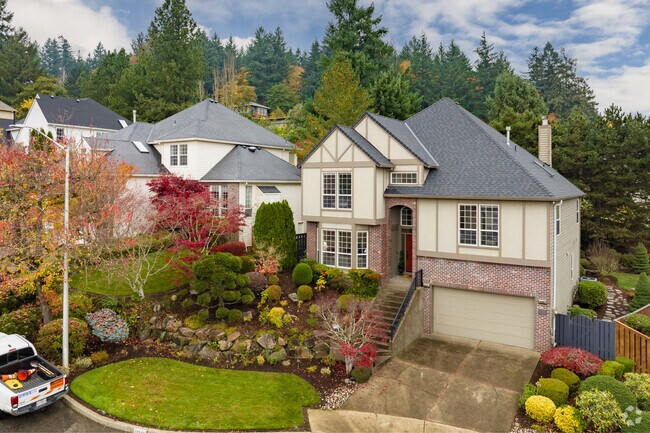 Rooflines with multiple pitches stretch up the hills of the Far Southwest neighborhood.