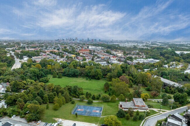 Downtown Baltimore is about a 15‑minute drive from Gwynns Falls.