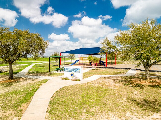 The playground beckons at Floresville River Park.