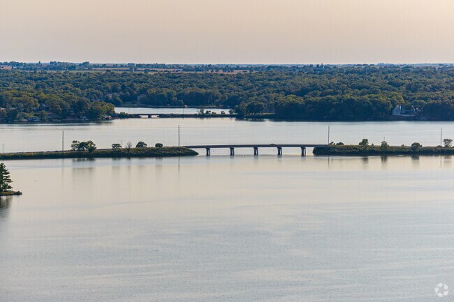 The sun set colors the sky near Lost Bridge Road in Decatur, IL.