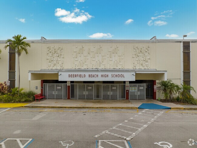Pickup area at Deerfield Beach High School in Deerfield Beach.