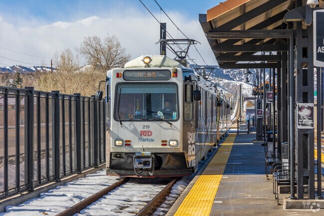 Catch the RTD light rail at Red Rocks College Station, just 12 miles away from downtown Denver.