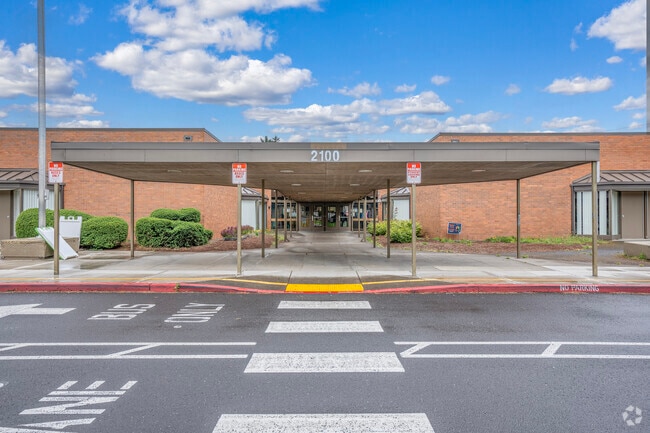 Eastwood Elementary School entrance in Hillsboro, Oregon.