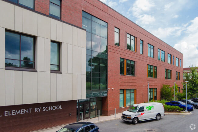 Modern building of Kimball Elementary School in Washington DC.