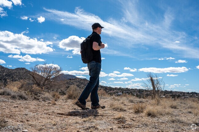 Four Hills Mobile Home Park residents are near trails in the Sandia Mountain foothills.