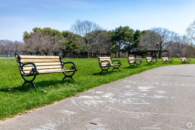 Take a seat and relax in Foote Memorial Park in Branford.