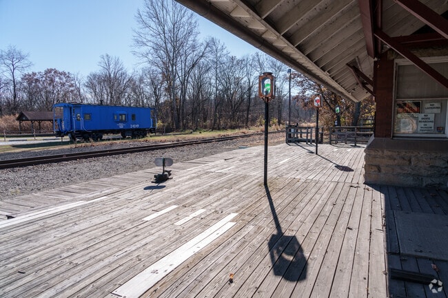 The old Youngwood station marks the beginning of the Five Star Trail.