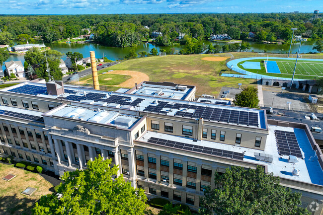 Asbury Park High School aerial overview.