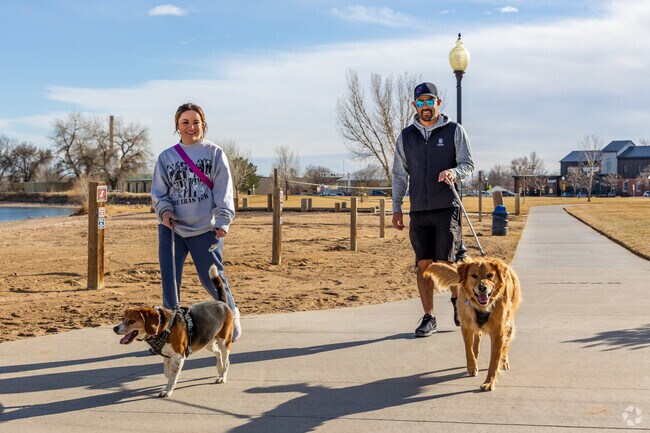 Windsor Lake is bordered by scenic walking trails.