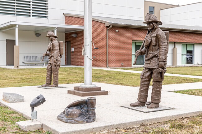 The community proudly celebrates and honors its local firefighters for their service.