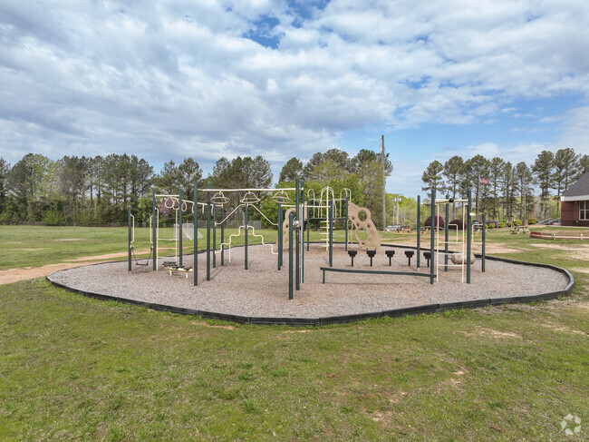 Kids at Battleground Elementary School enjoy the playground at recess.