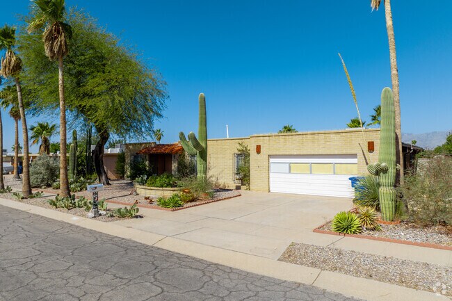 Broadway East residents often have lush desert gardens in their front lawns.