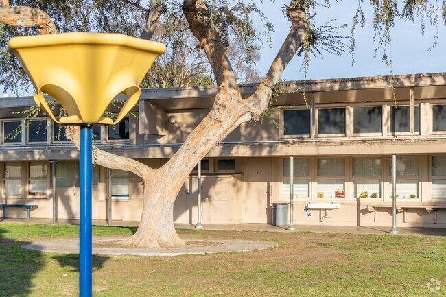 Ernie Pyle Elementary of Bellflower has playing fields.