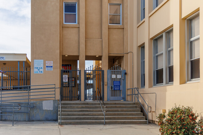 Main gate at Whittier Elementary in Long Beach.