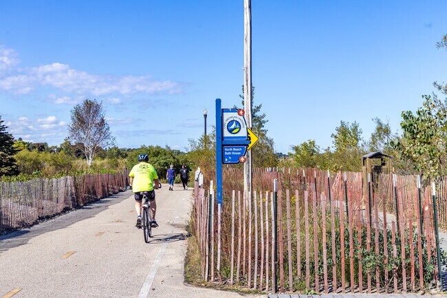 There are miles of bike trails near Downtown Racine.