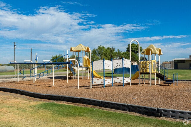 Helm Elementary School provides a clean and safe playground for students to enjoy.