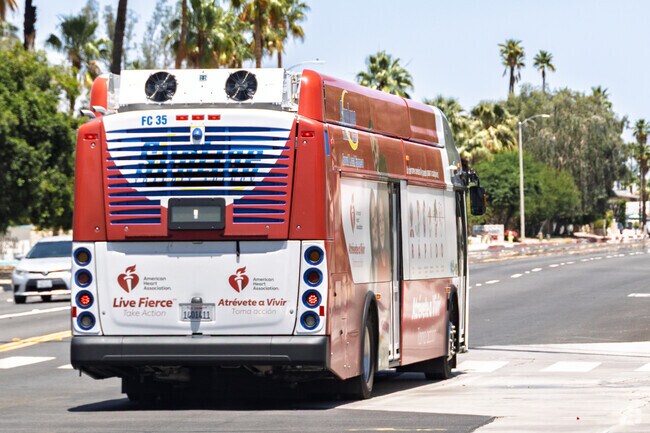 SunLine buses connect all of Palm Springs to Andreas Hills.