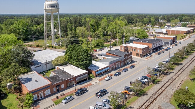 Garner began as a rail stop in the 1850s and grew along the line.