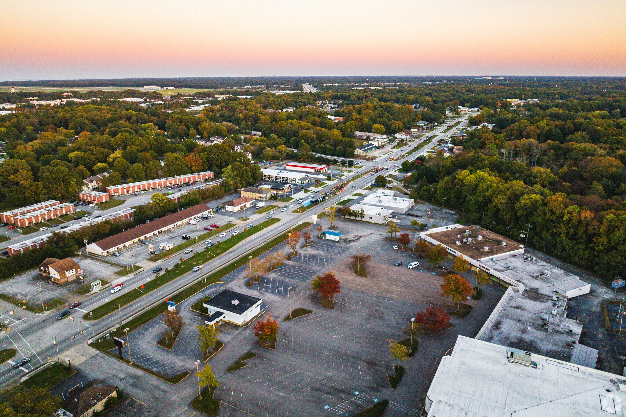Aerial perspective of Jenkins, where community and natural beauty meet.