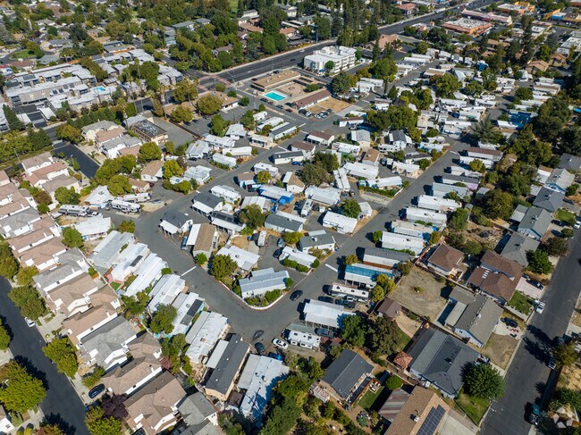 Settling into the quite charm of Mobile Home community from above.