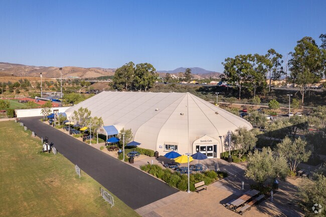 Crean Lutheran High School has an event center with a cafe and a resource center.