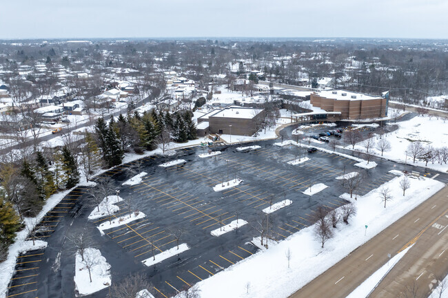 St James The Apostle School includes a large parking lot.