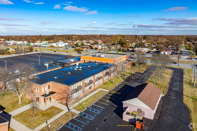 Faculty parking at Taylor Preparatory High School.