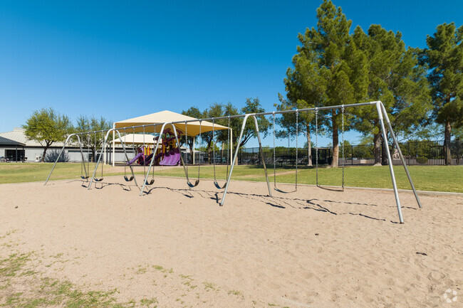 Students spend recess on the swings at Playa Del Rey Elementary School in Gilbert.