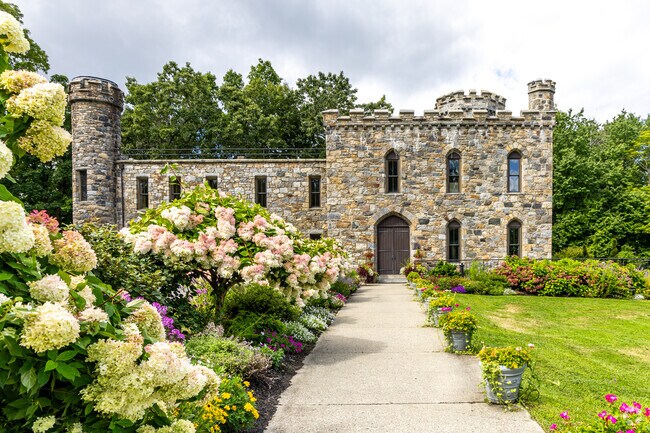 The historic Winnekenni Castle and park in Haverhill, MA.