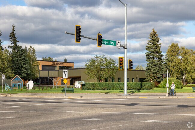 Airport Way is the main road through the south of Weeks Field.