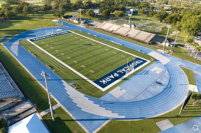 Tropical Park is a nearby large outdoor complex with many sport fields.