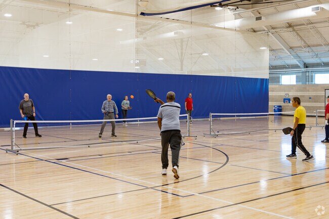 Pelican Harbor Aquatic Park, Bolingbrook Park District hosts pickle ball in Popular Park.