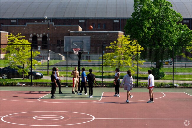 Masten Park is a large park close to Cold Springs and has basketball court and a playground.