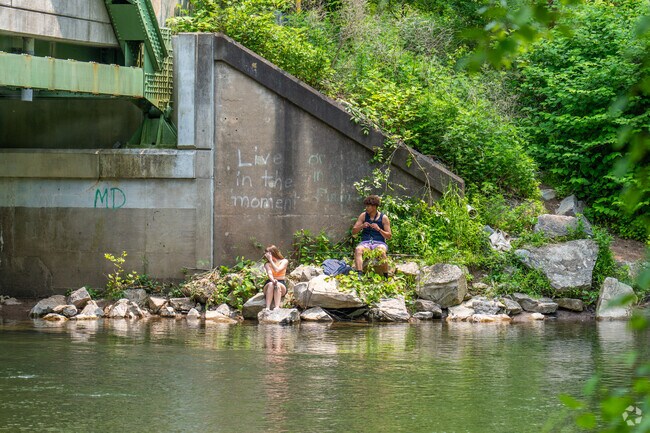 Locals fish along Lycoming Creek on a warm summer day in Hepburn township.