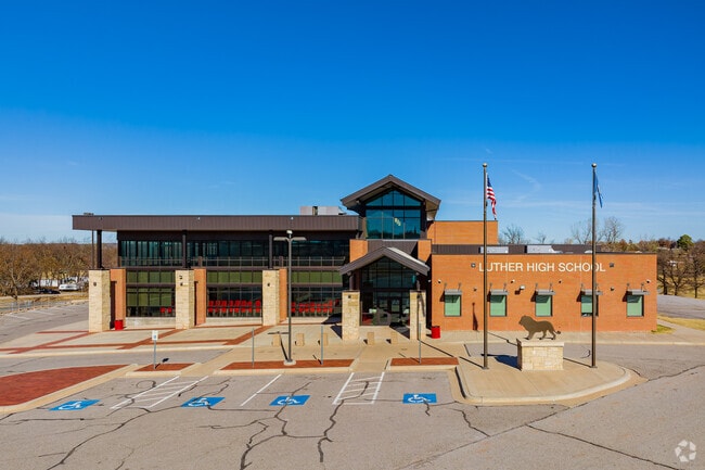 Here is the main building of Luther High School