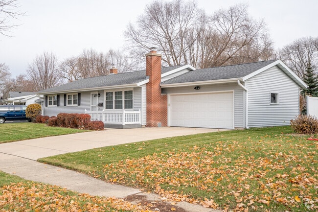 Split level homes are nestled into Rolling Meadows.