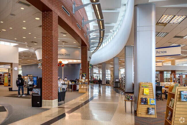 Riverwood residents utilize the many resources nearby at the Brookdale Library.