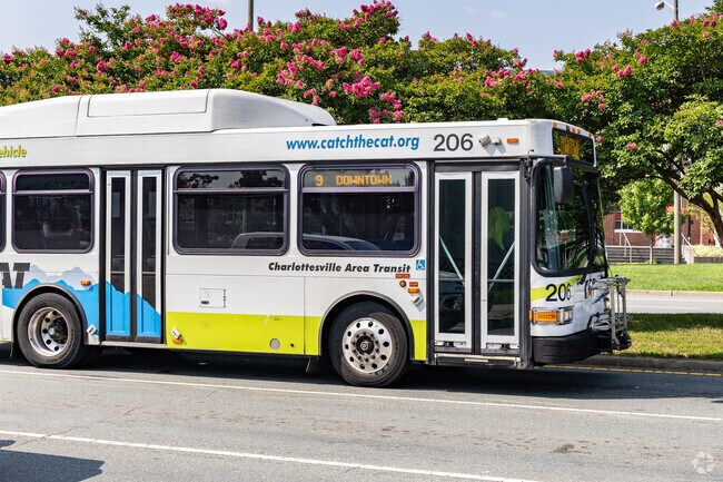 Bus stops can be found bordering the edge of the Rose Hill neighborhood.