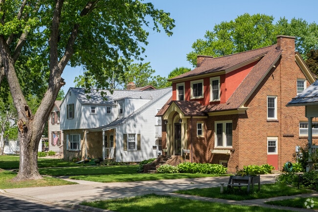 Meadows' residential streets are not constrained to one particular style of home.