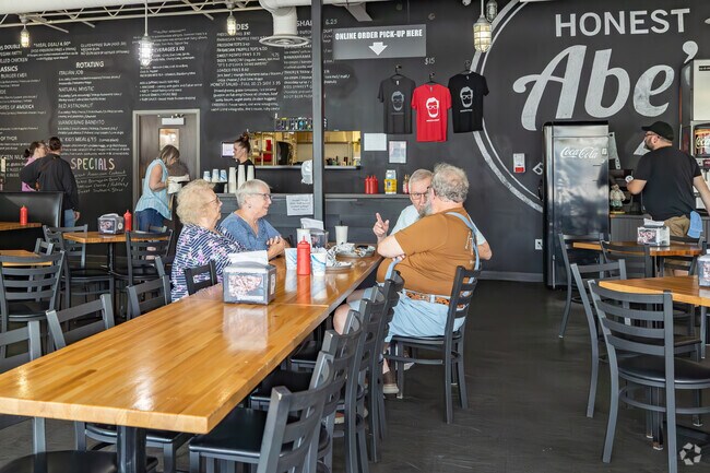 Meet up with good friends at Honest Abe's.