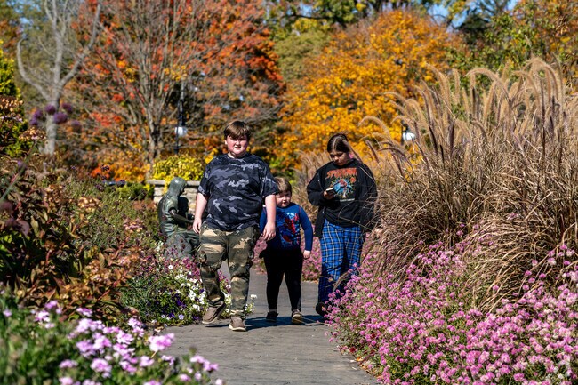 Enjoy touring natural surroundings inside the Gar­dens of Mat­ter Park.