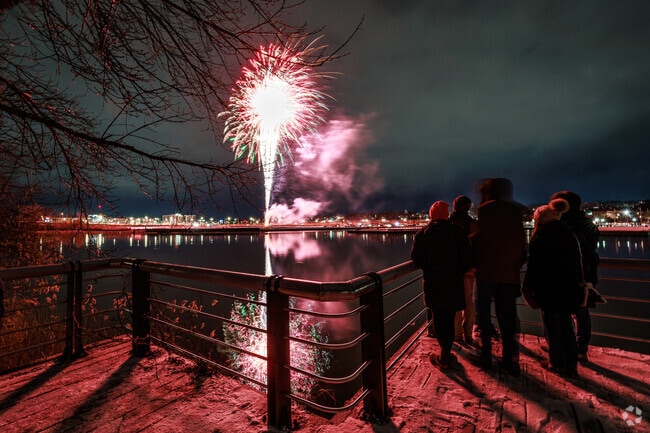 Park Ave residents flock to the Inner Harbor in Syracuse for fireworks during Winterfest every year.